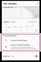 BLUETOOTH bağlantı modunu ayarlama (Ses Kalitesi Modu) Ses kalitesini veya kararlı bağlantıyı önceliklendirmeyi ayarlayabilirsiniz.