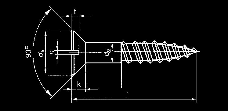 DIN 97 SLOTTED COUNTERSUNK HEAD