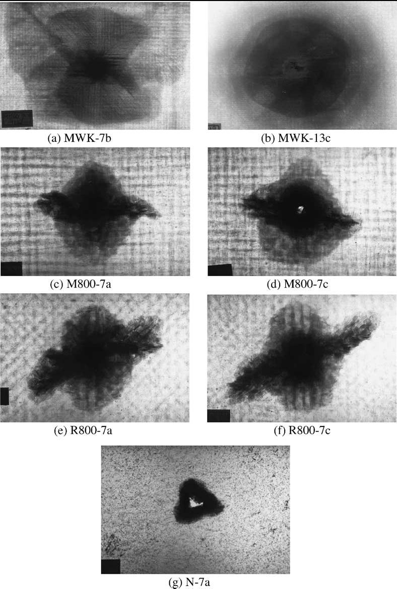 63 Shyr ve Pan (2003), yaptıkları çalışmada, darbe sonucu oluşan hasar yapısının kompozit malzemenin mikro yapısı ile olan bağlantısını açık bir şekilde göstermiştir.
