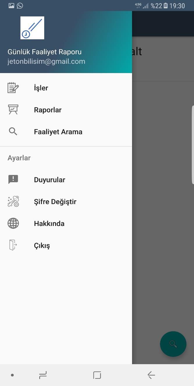 P E R S O N E L İ N E K R A N I Daha önce eklediğimiz Ahmet Demir Mail adresine gelen şifre ile giriş yapar. Gördüğünüz gibi eklediğimiz personel sadece görev verdiğimiz işi görmektedir.