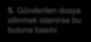 Dosyalarım Dosya yönetim ekranı aşağıdaki gibidir. 1. Alınan dosyalar tuşuna basılır 2. Gönderilen dosyalar bu şekilde listelenir 4. Detaylı dosya görünümü için bu butona basılmalıdır. 3.