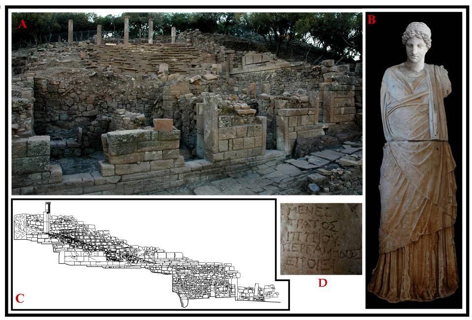 AİOLİS DE BİR DAĞ KENTİ: AİGAİ Resim 2: A) Bouleuterion un