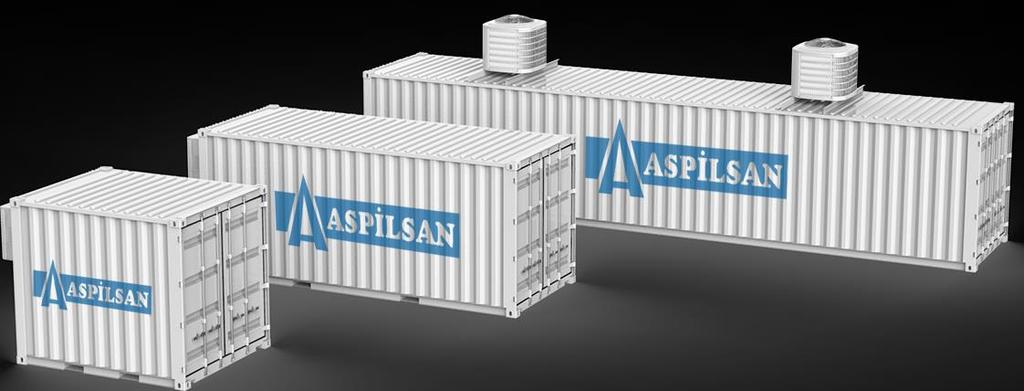 ASPİLSAN EDS TÜRLERİ 10ft 3x2,5x2,6 m 75 150 kwh 3.