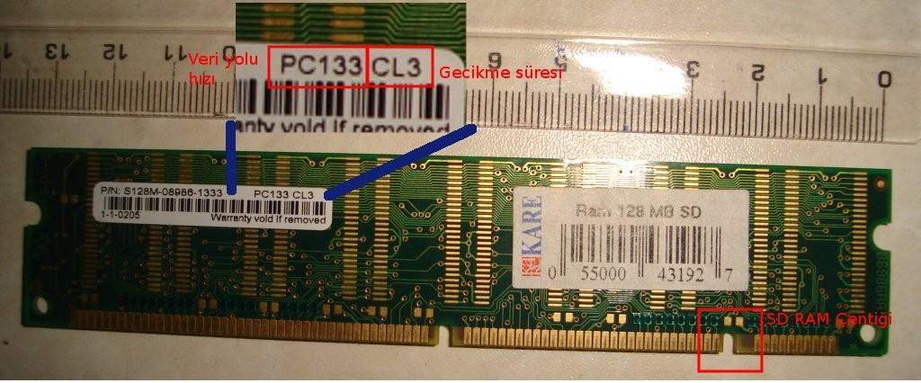 RAM Standart: RAM in standardı RAM in hızını belirlemektedir. PC 3200, PC2 5400 şekillerinde belirtilir. PC 3200, DDR olduğunu ve 400 Mhz hızında olduğunu gösterir (3200 / 8 = 400).