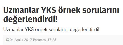 TYT TÜRKÇE SORULARI Merakla bekleniyordu TYT örnek kitapçığı. Çünkü öğrenciler hangi konuların geleceği, ayrıntıların ne olacağı konusunda emin olmak istiyordu.