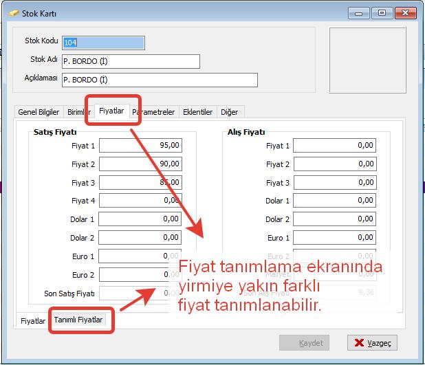 Bu gruplandırma sonucunda fiyat listesi modülü sayesinde çok kolay bir arayüz ile detaylı bir fiyat listesi oluşturabilirsiniz.