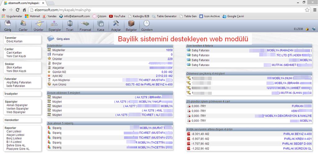 Web modülü