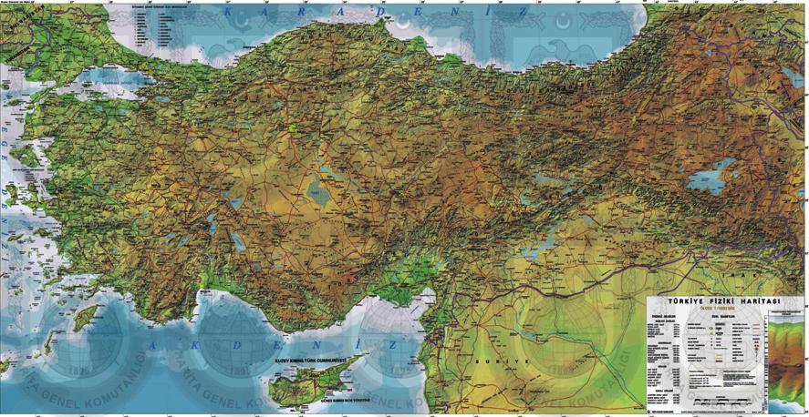 1. BÖLÜM 0o m Enle 4 Dakika 4 Dakika 0 4 Dakika 4 Dakika Ekv ator 4 Dakika 4 Dakika COĞRAFİ KONUM VE TÜRKİYE NİN COĞRAFİ KONUMU ÖNERİ Türkiye den geçen en uzun paralel dairesi 36o K (Hatay dan geçer.