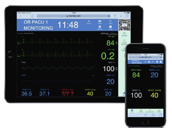 Infinity S-serisi medikal-grade akıllı ekran, ağdaki hastane sistemi verileri ile