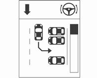 Park kılavuzu modu Dur mesajı verildikten sonra sürücü paralel park etme yerleri için 10 metre veya enine park etme yerleri için 6 metre içerisinde durduğunda, sistemin park yeri önerisi kabul
