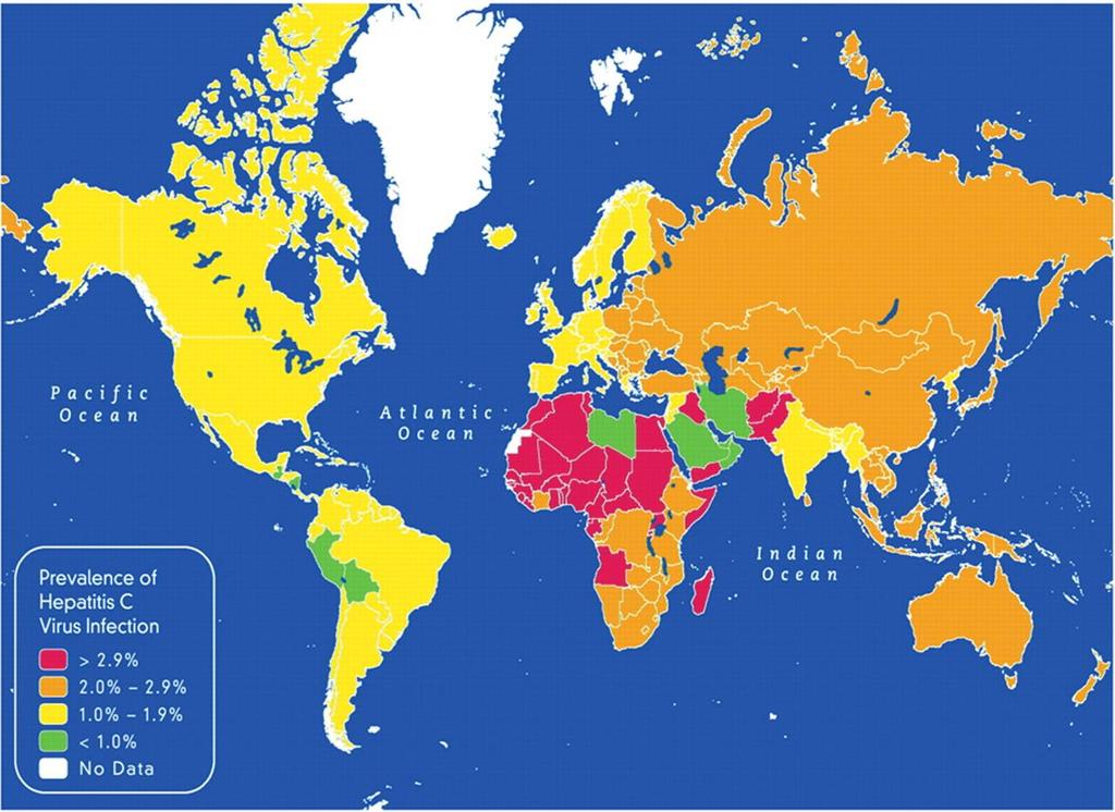 Dünyada hepatit C virus infeksiyonunun prevalansı