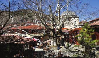 Bugün çoğu otel ya da restoran olarak kullanılan Türksoylar, Akşemseddinoğlu, Gürcüler ve Hacı Ali Paşa Konakları Osmanlı sivil mimarisindeki sadeliği, estetiği ve