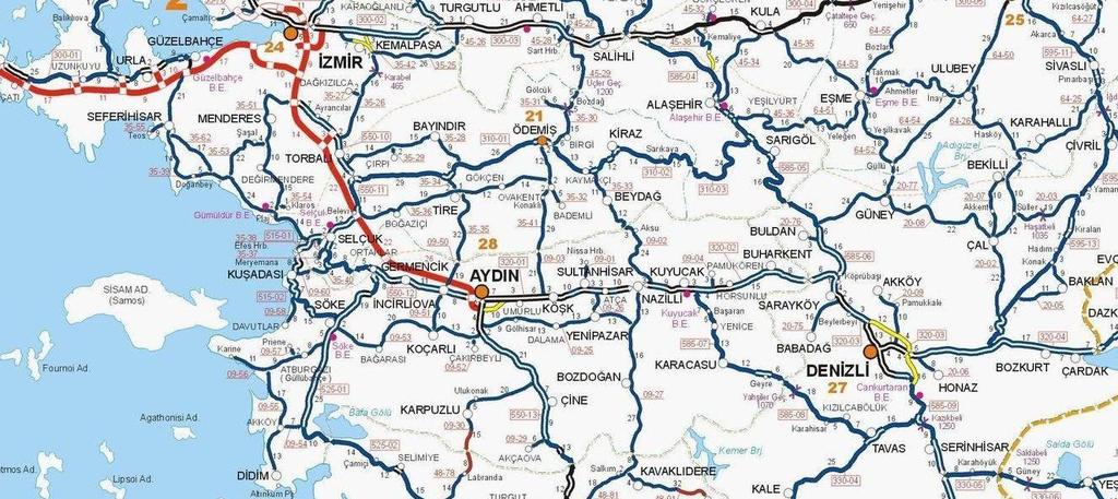 Kuzeyinde Savaştepe ilçesi, güneyinde ve doğusunda Akhisar ilçesi, batısında Soma ilçesi ve Çamlıca Dağı (1100Metre), kuzey doğusunda 650 m.