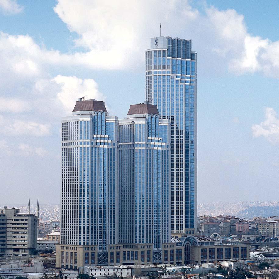 İstanbul İş Bankası Kuleleri İş Bankası Kuleleri, yapıldığı dönem itibariyle Türkiye de gerçekleştirilen en yüksek binadır.