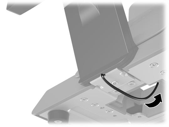 6. CFD kablosunu yukarıya doğru tabanın orta deliğinden geçirin ve arka I/O üzerindeki bir USB bağlantı noktasına