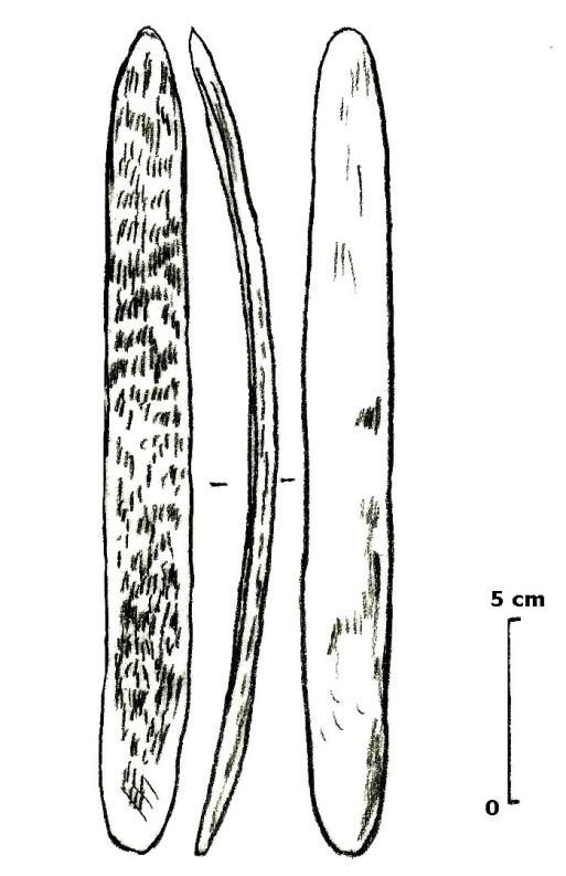 D. de Sonneville-Bordes tarafından yapılan bir diğer tanımlama ise şu şekildedir: Uzun, düz ve esnek bir kemik kullanılarak -ki bu genellikle bir kaburga kemiği olacaktıryapılmış olan, uçlarından bir