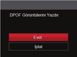 DPOF Görüntülerini Yazdır DPOF yazdırmasını kullanmak için, önceden DPOF ayarlarıyla basılacak olan fotoğrafların seçimini yapmalısınız. 67 Sayfa daki DPOF bölümüne bakın. 1.