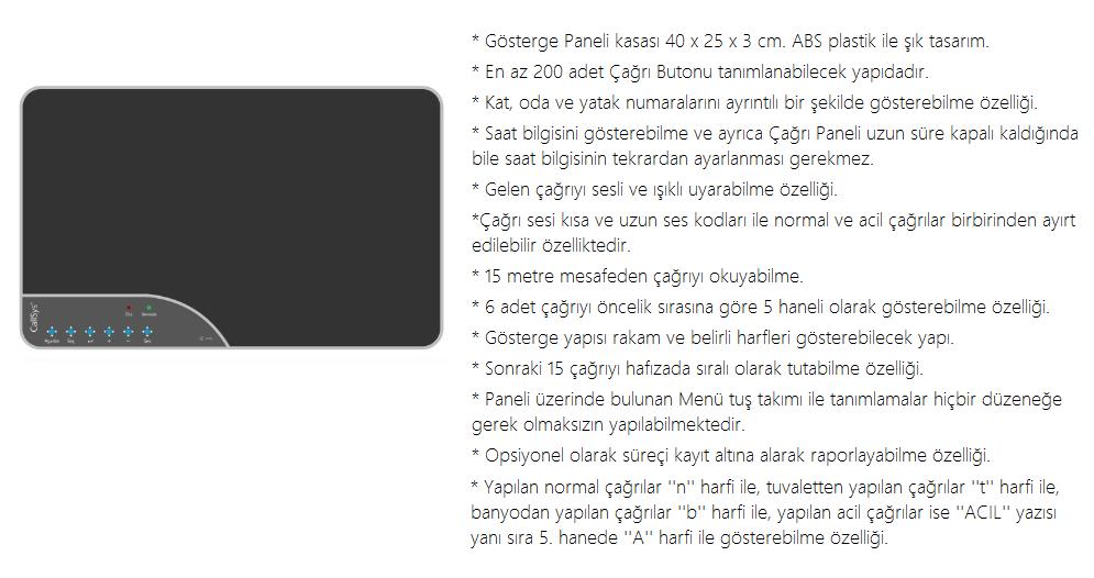 Hemşire Çağrı Gösterge