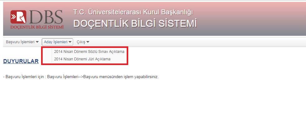 2.ADIM: BAŞVURU İŞLEMLERİNE BAŞLANGIÇ Sisteme giriş yapan adaylar sayfanın üstünde bulunan Başvuru İşlemleri linkine tıkladıklarında, başvurularını başlatacakları