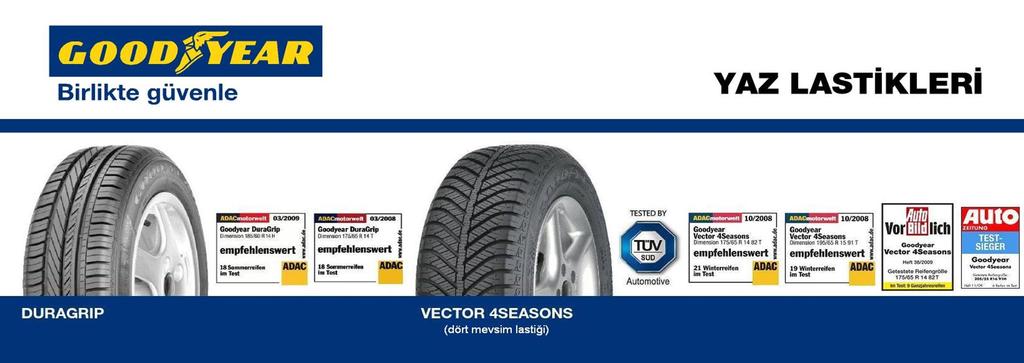 ECOCONTROL HIZ DESEN STANDART LAST KLER OR NAL EK PMAN OLARAK GOODYEAR KULLANAN ARAÇ MODELLER 165/80 R 13 83T DURAGRIP 518170 127 165/70 R 13 79T DURAGRIP 518097 123 175/70 R 13 82T DURAGRIP 517866