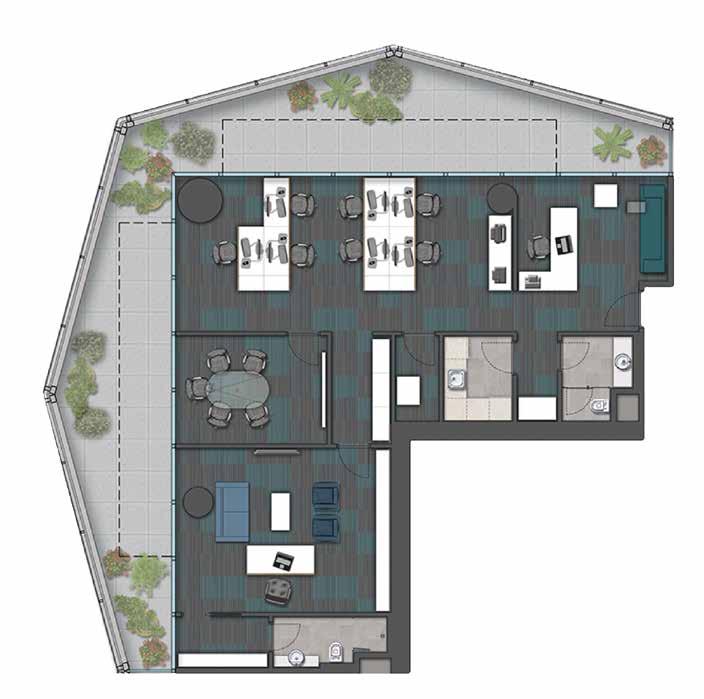 TİP 6B 1 - Ofis 2 - Balkon 3 - Bahçe Katı 4 - Ortak Alan Toplam Kullanım Alanı 127,47 m² 24,92 m² *** 35,56 m² **** 51,56 m² * 239,51 m² ** 2 TİP 6B 239,51 m 2 TİP 5B 235,24 m 2 4 TİP 6B TİP 5B