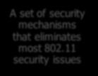 IEEE 802.11 Kablosuz LAN Güvenliği Wired Equivalent Privacy (WEP) Wi-Fi Protected Access (WPA) Robust Security Network (RSN) The privacy portion of the 802.