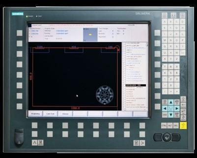 Özellikler Kontrol Sistemi Panç Preslerimizde Siemens ortak çalışması ile Siemens Sinumerik 840 DSL kontrol sistemi kullanılır. Kontrol ünitesi ve ekran, hareketli kontrol paneline monte edilmiştir.