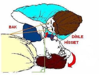 2 SUNİ SOLUNUM AŞAMALARI 1-) herhangi bir sakınca yok ise, kişi sert bir zemine sırt üstü yatırılır. 2-) ağız bölgesi kontrol edilir. Yabancı cisim var ise çıkarılır.