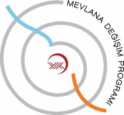 YÜKSEKÖĞRETİM KURULU BAŞKANLIĞI Proje Geliştirme ve Destekleme Dairesi Başkanlığı Mevlana Değişim Programı 06539