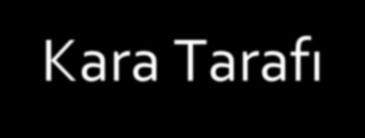 Kara Tarafı Yolcu Terminali Operasyonları Yolcu Bekleme Salonları Yolcu Hizmet Alanları; Lavabolar, Telefon, Sağlık hizmetleri, postane, danışma, ilk yardım, depo ve kuaför hizmeti.