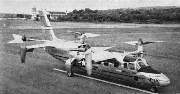 Curtis-Wright X-19, dört motorlu Tilt-Aircraft, 1963 Örneğin dört motorlu bir multicopter quadcopter