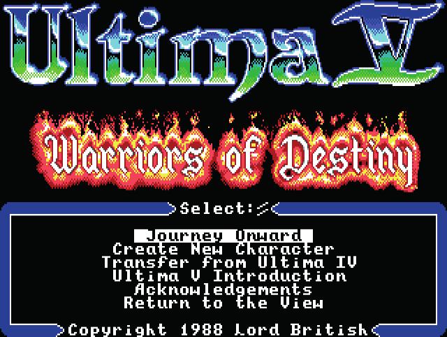 Yine ben ve yine bir rpg tanıtımı. Rpg türünü başlatan ve atası sayılabilecek oyun serisi olan Ultima nın beşinci oyunundan bahsedeceğim.
