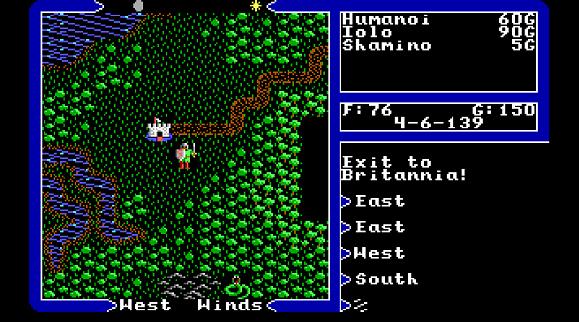 Ardından oyuna başlayabilirsiniz. Ultima V tur bazlı ilerleyen bir oyun. Tüm haritayı da karelere bölünmüş olarak da düşünebiliriz. Her ilerleyişimizde etrafımızdaki npc ler de hareket ediyor.