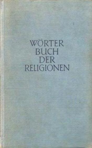 Bertholet, Alfred Wörterbuch Der Religionen