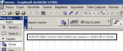 ARCHICAD in EĞİTİM SÜRÜMÜ İÇİN BAŞVURU YAPILMASI Graphisoft ArchiCAD yazılımı ticari sürümü dışında aynı zamanda öğrenciler, öğretmenler ve üniversiteler* için ücretsiz bir sürüm içermektedir.