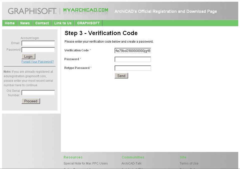 5. ADIM: Verification Code (Doğrulama Kodu) e postadan gelen bilgi ile otomatik olarak doldurulmuştur.