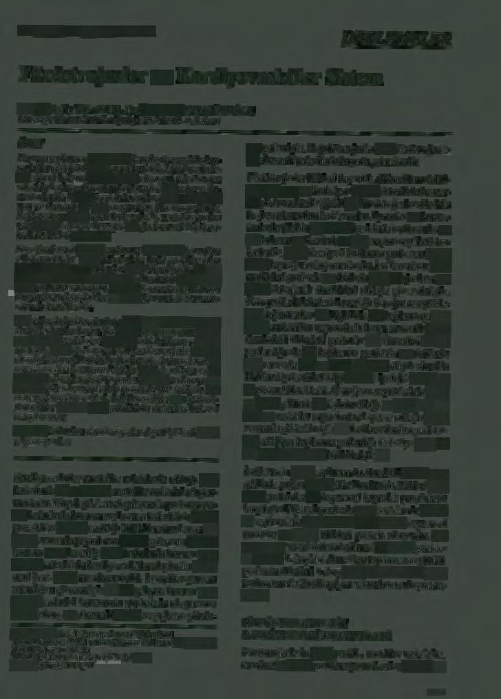 Tiirk Kareliyol Dem Arş 2001; 29: 233-237 DERLEMELER Fitoöstrojenler ve Kardiyovasküler Sistem Uz. Dr.