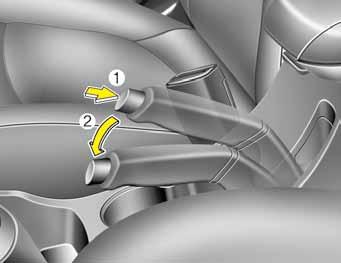 قيادة سيارتك ORB050002 حترير فرامل اليد لتحرير فرامل اإليقاف )فرامل اليد( اضغط أوال عىل فرامل األقدام ثم اسحب ذراع فرامل اإليقاف قليال.