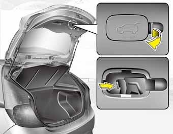 تعرف عىل سيارتك ORB041401 غلق باب املؤخرة لغلق باب املؤخرة قم بخفض باب املؤخرة ودفعه ألسفل بثبات. تأكد من تثبيت باب املؤخرة بإحكام.