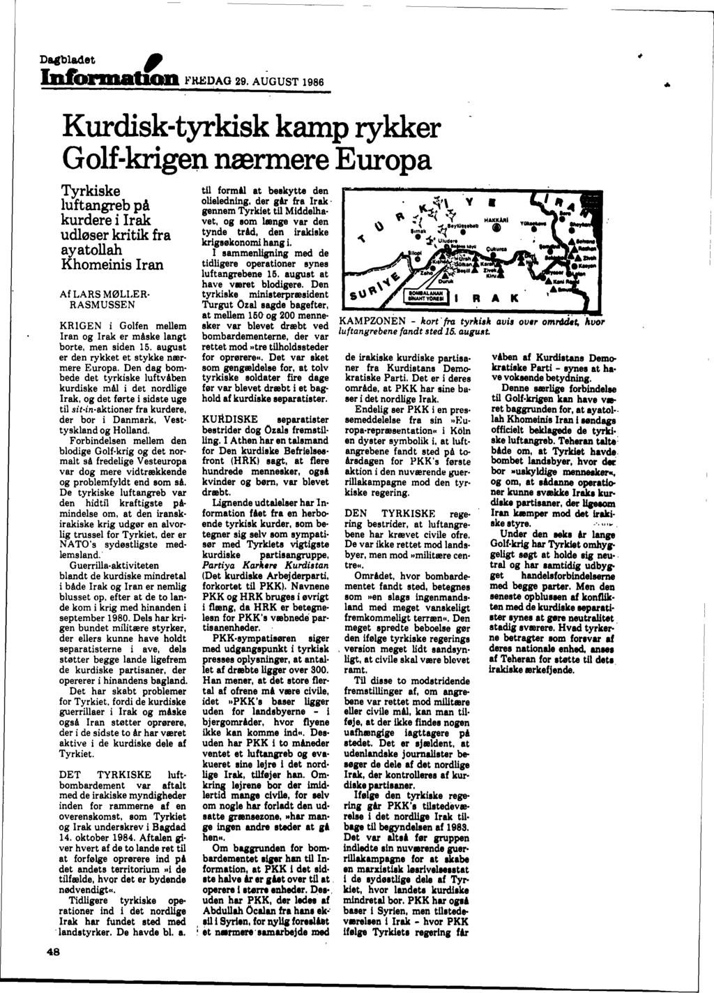 Dagbladet, 1DI00000tioD FH.EDAO 29. AUGUST 1986.