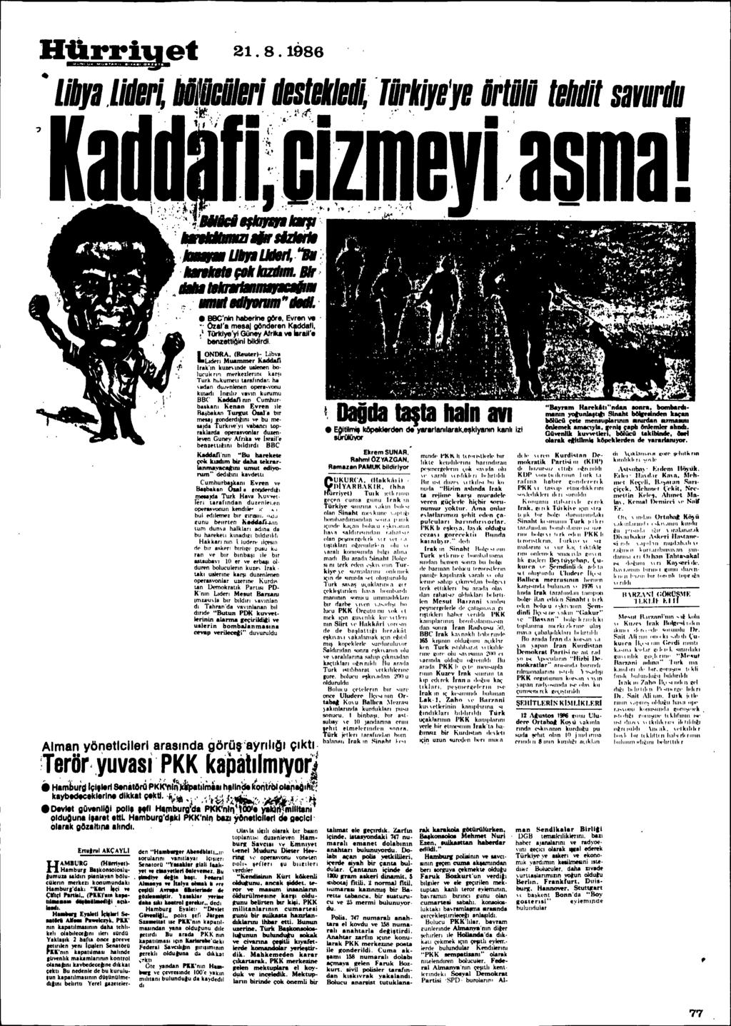 Htirrig.et 21.8.1986 Libya,lidert ci/lri destet/edt..tirki,')b Drti/D tebdil sarurdu.,,~... ".r.,,.., ~,.".,.,.,,,.,,, '... UtlllJt/ltl,." :. '""".11,..BIt.:.. IIItrItIIIIIIIIIWIIt- '.'.'.""""".