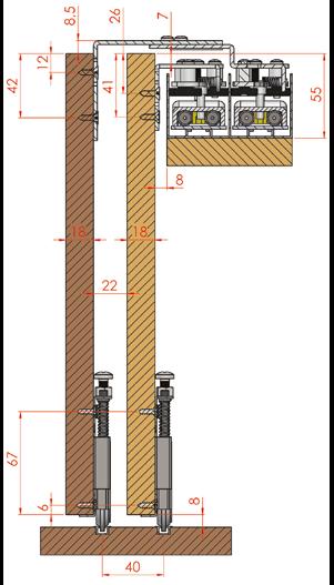 It secures the wardrobe when you close the doors fastly to not damaging. In case pulling of the doors, it may cause of end closing. Up to 50 kg capacity.