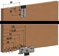 Altta polyamid kaplı tekerlerkler çalışır. Sliding door mechanism for 60 kg carrying capacity. Suitable for 18 mm doors. Works with poliamide covered roller at the bottom.