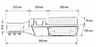 Dimensions (mm) Console Diameter Ø Prices ($) VL548150-A 150W 20.000 6,95 290 x 560 x 70 Ø 60 375.00 VL548180 180W 22.