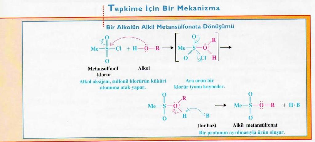 hidroksil grubu, bir sülfonat