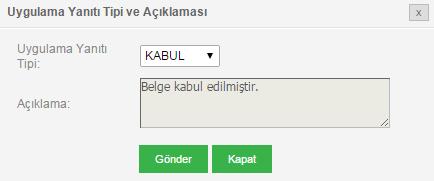 Zarf Bilgisi düğmesi yardımıyla gelen faturaların zarf bilgileri gösterilebilir. Fatura durumu Gönderildi olmayan faturaların zarf bilgisi gösterilmez.