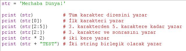 String Python'da String, tırnae işaretleri içinde temsil edilen bitişie earaeter eümesi olarae tanımlanır. Tee veya çift tırnae " eullanılabilir.