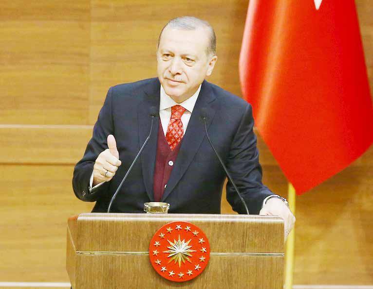 HABER 12 OCAK 2018 15 Cumhurbaşkanı Erdoğan, terörle mücadele operasyonlarına ilişkin, Haftada 50-100 gidiyorlar. Artık bunlar gidici, başka çıkışları yok.