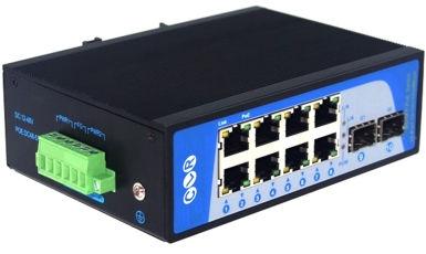 Teknik Özellikler 8Port RJ45 10/100/1000Base-T portu + 2Port SFP (1G) Slot Fiber Optik Uplink Slot Edüstriyel Gigabit Ethernet Ağ Anahtarları POE Destekli Anahtarlama Kapasitesi 20Gbps & MAC Adres