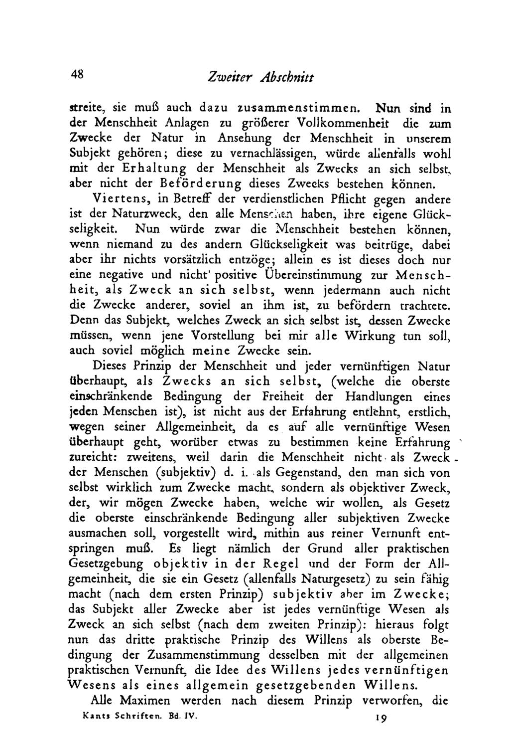 48 Zweiter Abschnitt streite, sie muß auch dazu zu sam m enstim m en.